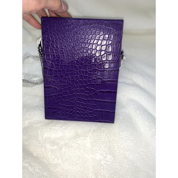NWT Snob Essentials Audrey Jewel Box Purple Crossbody Secure Clasp Closure - Picture 6 of 10